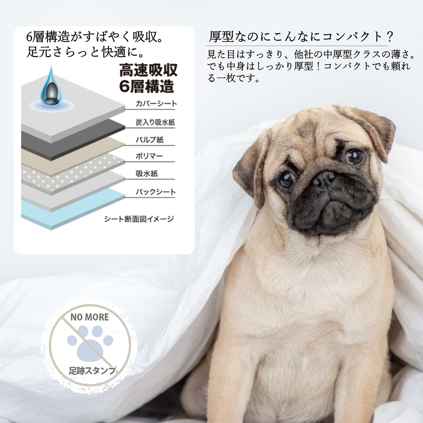 ペットシーツ炭入り厚型レギュラー NB-C-petsheets