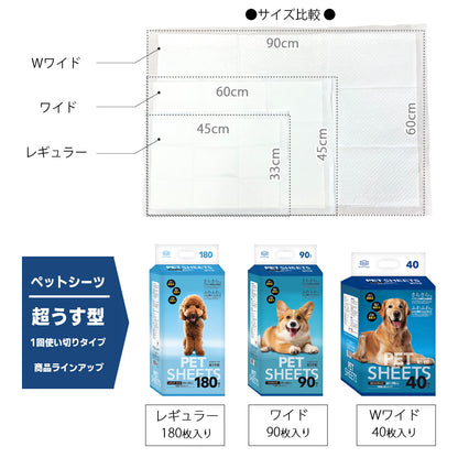 ペットシーツ超薄型ダブルワイド NB-petsheets